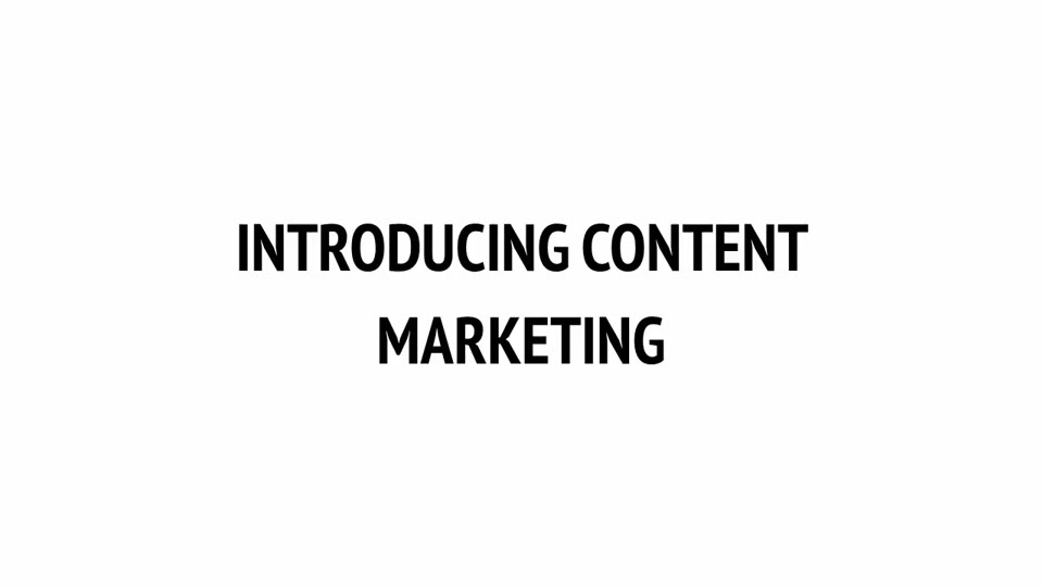 Course-slide preview for Introducing Content Marketing